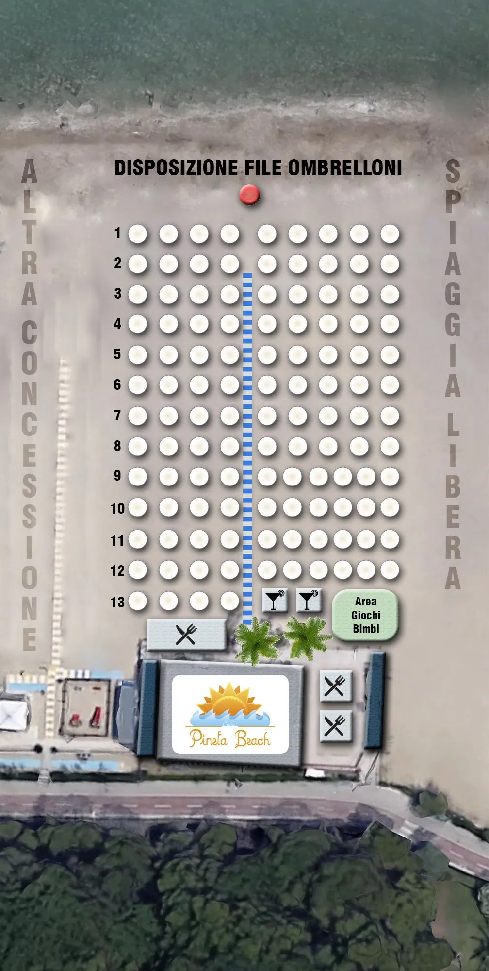 Ombrelloni Lido Pineta Beach Alba Adriatica